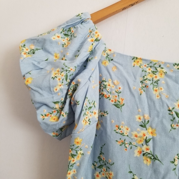 NWOT August Sky Floral Off Shoulder Midi Dress Size Large - Picture 4 of 10